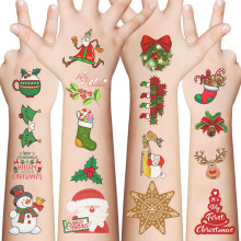 Christmas Temporary Tattoos for Kids Waterproof Festive Designs 10 Sheets Stocking Stuffers