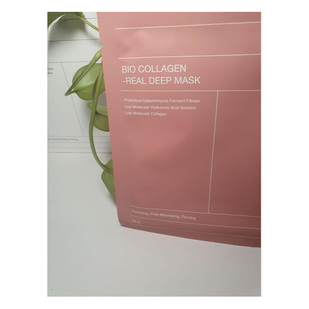 Korean Collagen Face Mask Deep Hydrating Sheet for Pore Minimizing and Radiant Glass Skin 1 Sheet