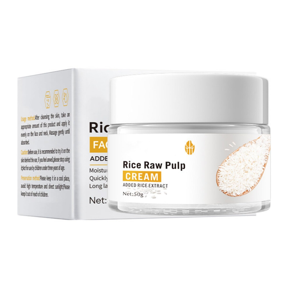 Cream 3 Pack Rice Face With Rice Extract, Deep Hydration Brightening And Firming Facial Lotion 50G