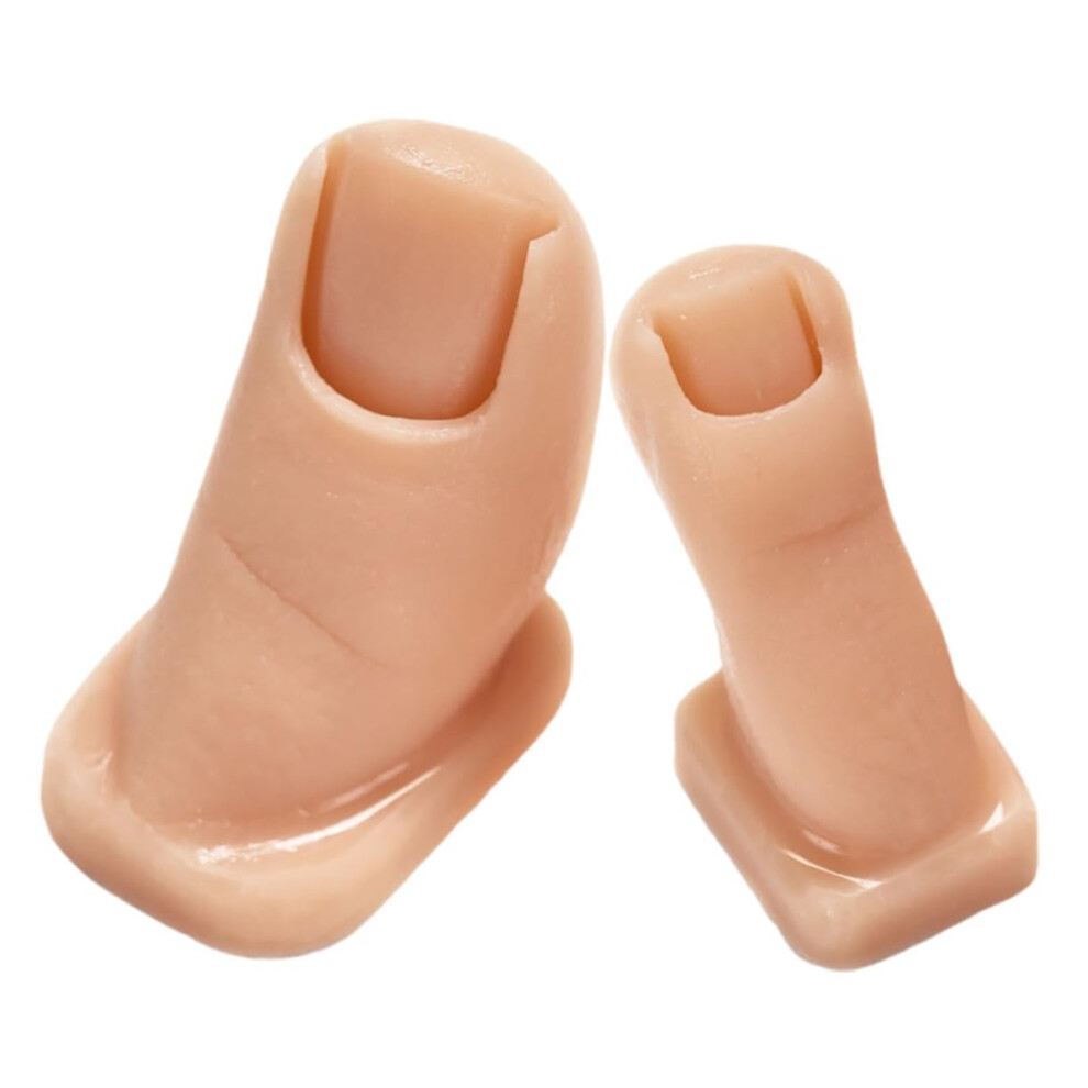 2pcs Silicone Nail Training Fingers and Fake Toes Realistic Soft Silicone for Manicure Pedicure Practice