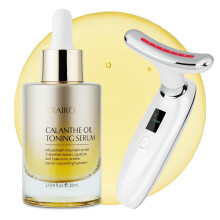 Facial Massager and Gua Sha Face Oil Set, 2 in 1 Bundle for Smooth Glide Skincare