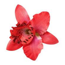 Light weight Cloth Hair Clip Durability Hairpin Flower-Red