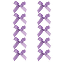 10pcs Kids Small Bowknot Hair Clip Solid Color Ribbons-Purple
