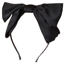 Rocker Oversized Hair Band Vintage Bowknot-Black headband