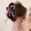 Rhinestones Bows Hair Claw Clip Practical Plastic Barrettes for 5