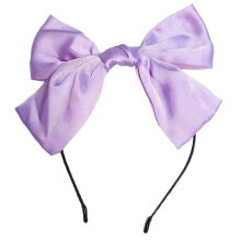 Devil Punk Oversized Headband Vintage Dark Hair-Purple hairband