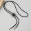Adjustable Leather Bolo Tie With Black Stone Charm For-Silver 5