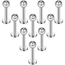 Verticale labret lippiercing, 10 stuks lippiercing, stud piercing sieraden