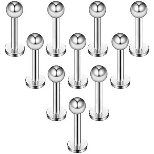 Piercing labbro verticale, 10 pezzi, piercing a perno