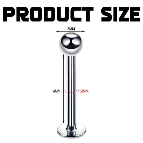 Piercing labbro verticale, 10 pezzi, piercing a perno 2