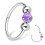 Δαχτυλίδι μύτης Hoop Opal 18G για γυναίκες, κοσμήματα piercing μύτης από ανοξείδωτο ατσάλι 1