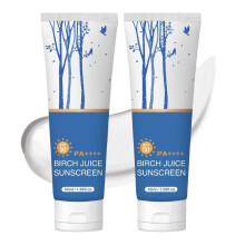 Korean SPF50 Sunscreen No White Cast Moisturizing Birch Juice for Face Broad Spectrum 1.69oz 2pcs