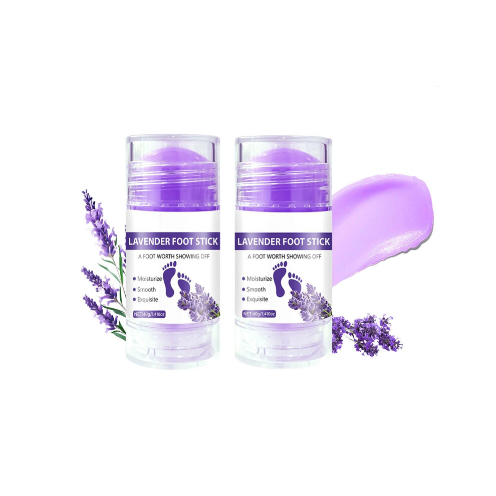 Lavender Heel Balm Stick Dual Pack For Dry Cracked Feet With Deep Hydration And Fast Absorbing