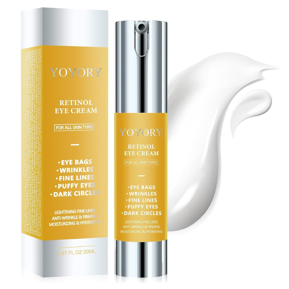 Cream/Dark Retinol Eye For Circles And Puffiness With Peptides And Ceramides, Anti Aging 0.67Oz