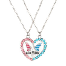 Best Friend Necklace,Charm Best Friend Necklaces for 2 Women,Matching Heart Friendship Necklace,Birthday, Christmas Gifts ,Friendship Matching Heart N