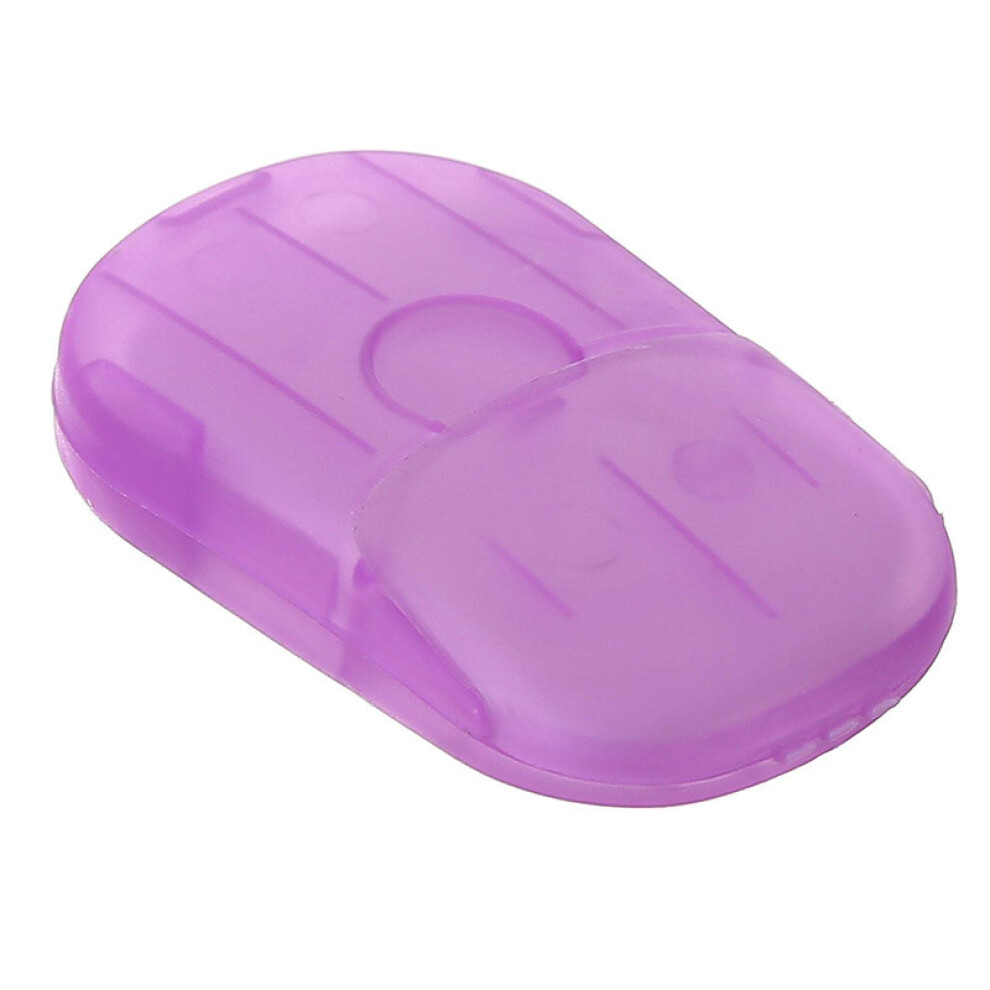 Portable Soap Sheets Purple Mini Travel Hand Washing Paper Quick Dissolving Pocket Size