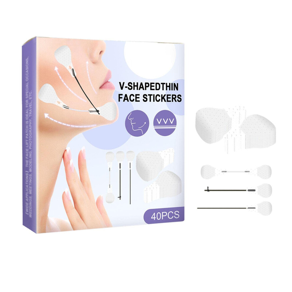 Face Lift Tape Set with Invisible Waterproof Adhesive for Instant Contouring and Double Chin Lift