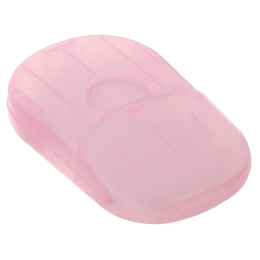 Pink Portable Soap Paper Sheets For Travel Hand Washing, Pocket Size Disposable Pack