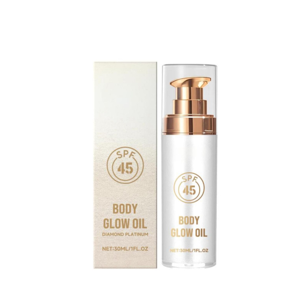 White Shimmer Body Oil With Lightweight Nongreasy Formula For Radiant Glow And Deep Hydration