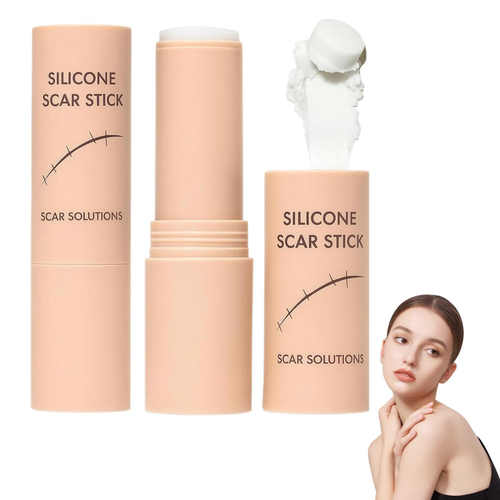 Silicone Scar Stick for Face and Body, MoistureLocking Formula, TwistUp Application, 2 Pack