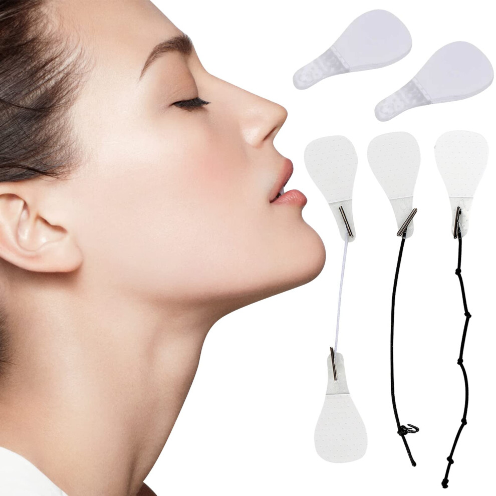 Face Lift Tape Invisible Instant Lift with Lifting Rope for Double Chin Reduction, 60pcs + 3pcs