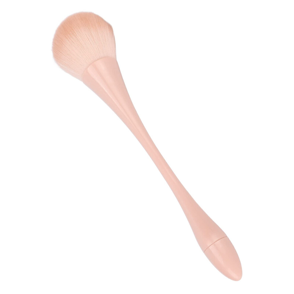 Dual Use Makeup and Nail Dust Brush with Ergonomic Soft Bristles for Salon and Home Use
