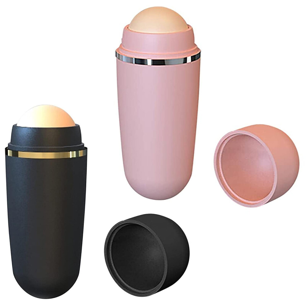 2PCS Oil Absorbing Face Roller Instant Oil Control Reusable Volcanic Roller for Oily Skin