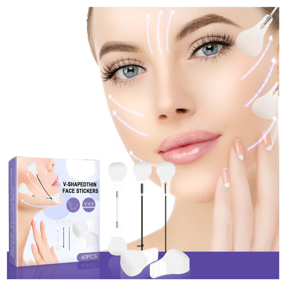 Face Lifting Tape 60pcs Invisible Waterproof Instant Face Lift for Neck and Double Chin Reduction