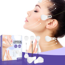 Face Lift Tape 40PCS Waterproof Invisible Strips with Elastic Ropes for Instant VShape Contour