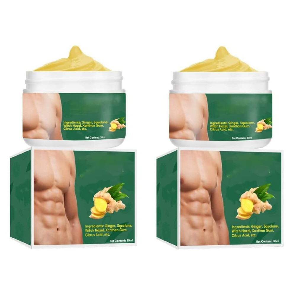 Ginger Firming Massage Cream for Men Chest Tightening with Deep Hydration, 2PCS Travel Size