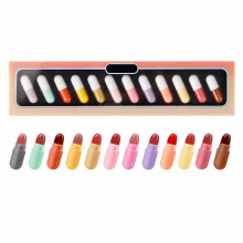 Mini Lipstick Set 12 Colors Velvet Waterproof Long Lasting Moisturizing Lipsticks for Women