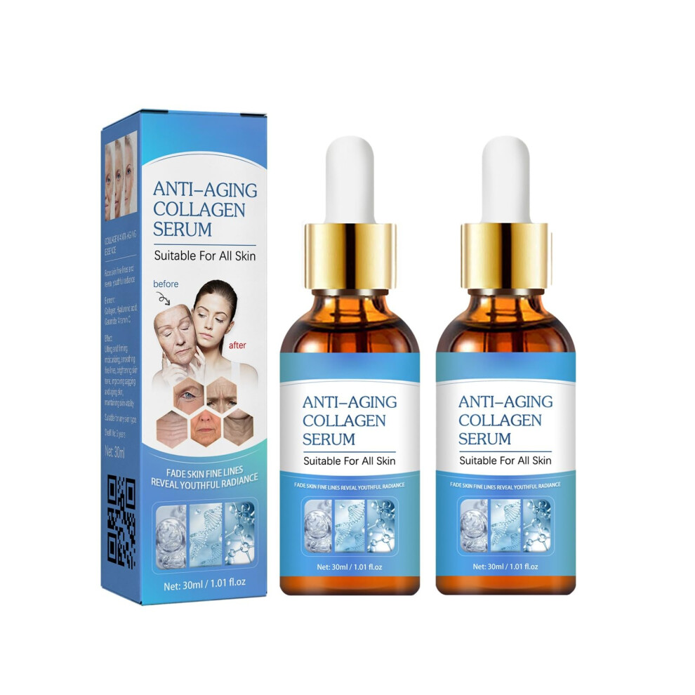 Anti Aging Face Serum 2pcs with Collagen Boost Formula for Deep Hydration and AntiWrinkle Care