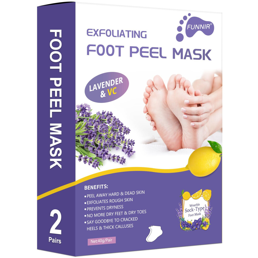Foot Peel Mask and Callus Remover with Natural PlantBased Exfoliation for Dry Cracked Heels