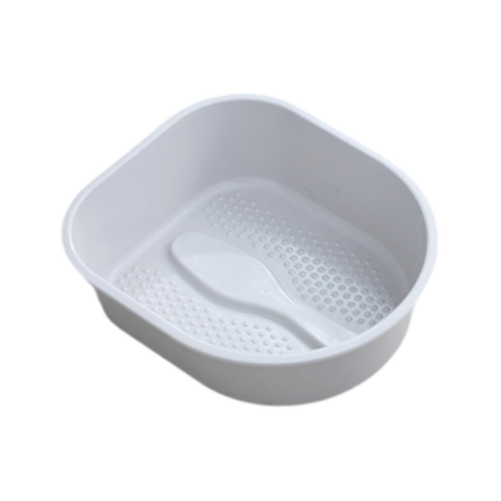 Gray Large Plastic Foot Soaking Basin With Builtin Massage Bottom For Home Spa,