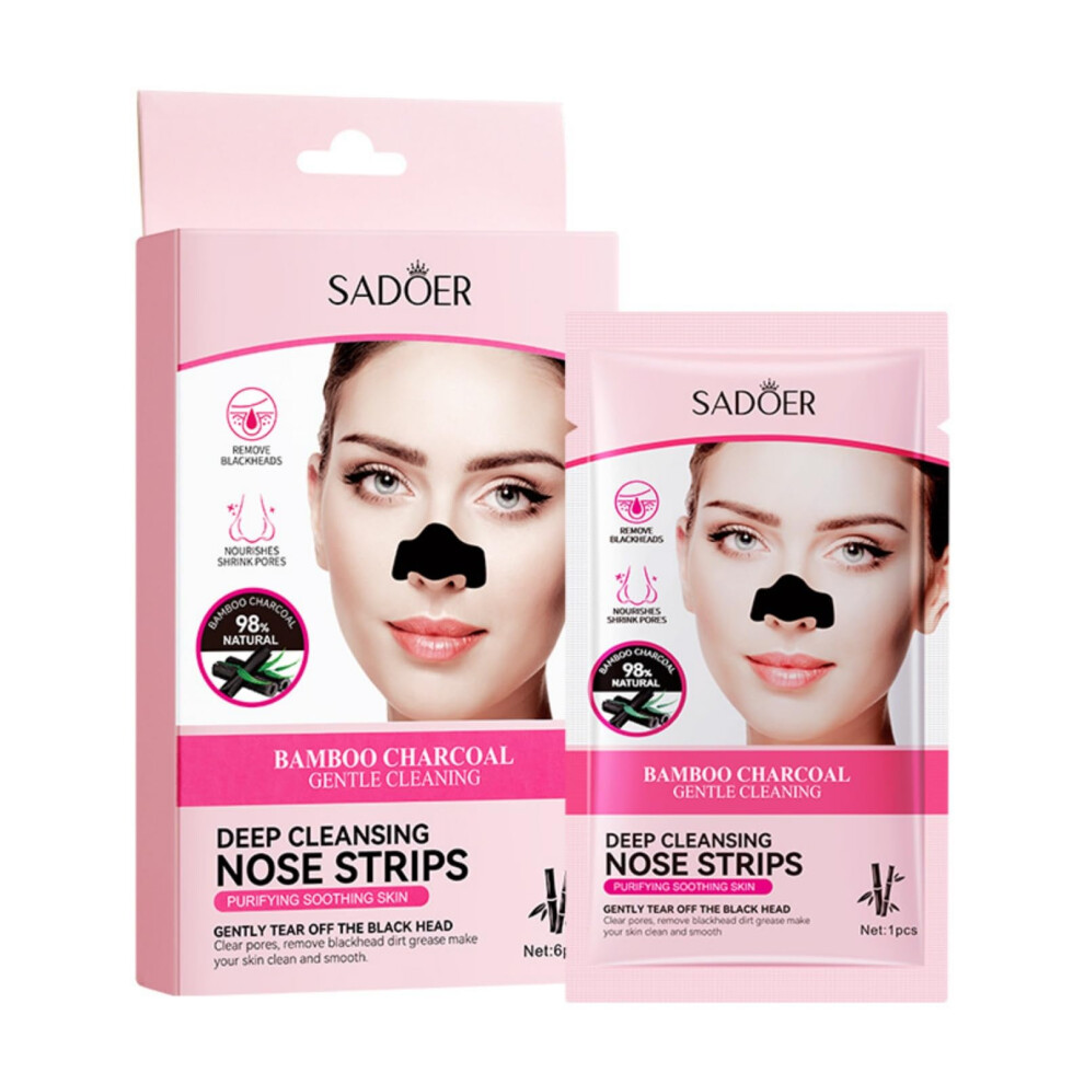 Blackhead Remover Nose Strips 40pcs Bamboo Charcoal Deep Pore Cleansing for Women