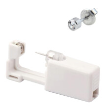 Ear Piercing Kit with Disposable Stainless Steel Gun, Hypoallergenic Earrings for Safe AtHome Use