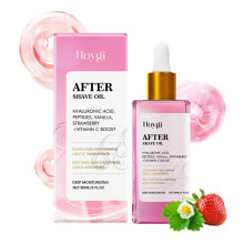After Shave Oil for Sensitive Skin, Alcohol Formula, Soothes Razor Burn, Strawberry Vanilla 3oz