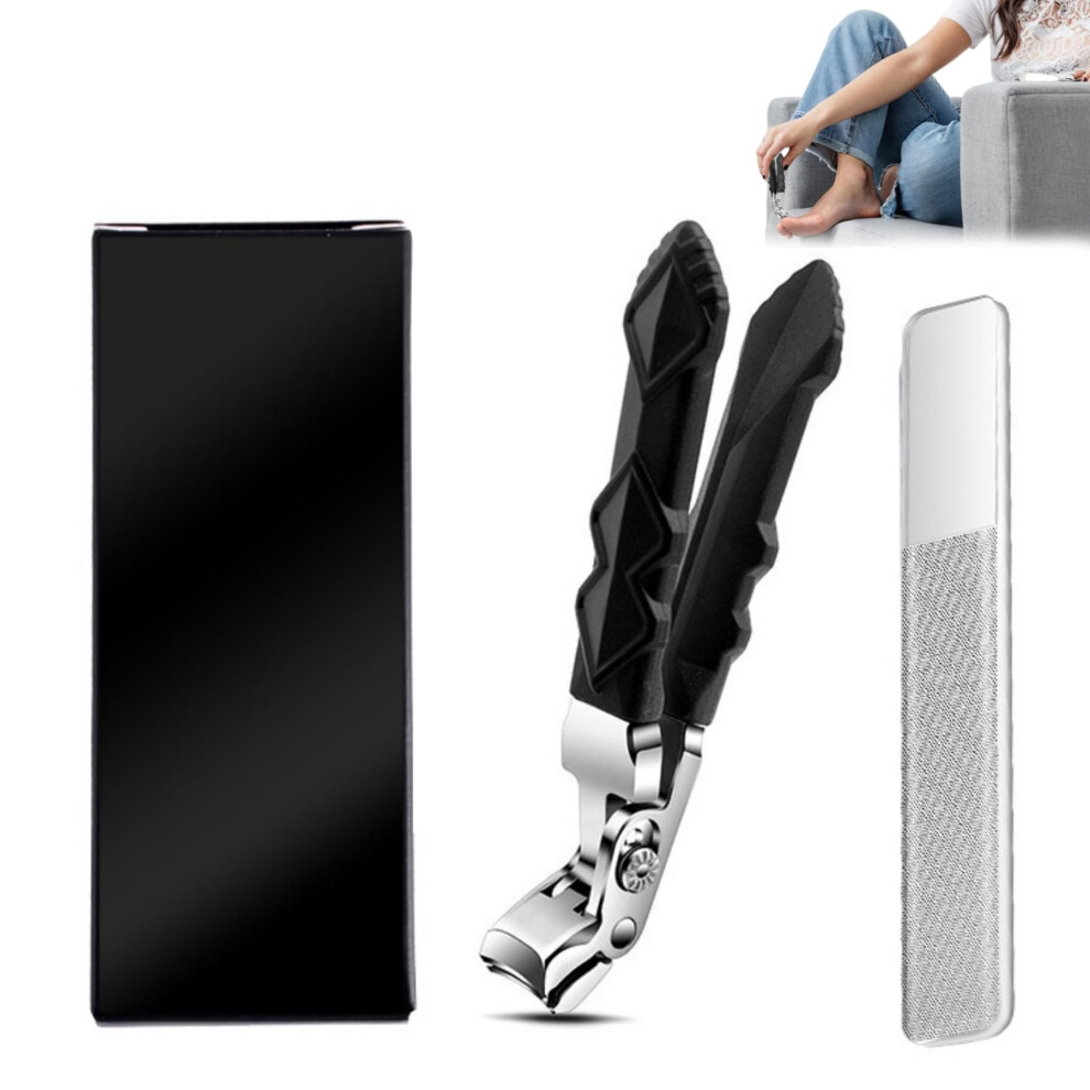 Toenail Clippers for Seniors with Wide Jaw Opening and Builtin Nail Collector for Thick Nails