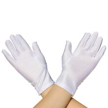 Volwassen witte kostuumhandschoenen Spandex-Grote jongen
