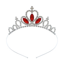 Glitter Crown Headband Party Costume Glitter-silver red diamond