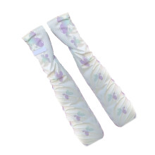 Ice Silk armmouwen voor dames met vlinderpatroon-Paars