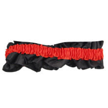 Shirt Ruffle Sleeve Holder for Women Men-Red on black
