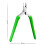 Cuticle Nipper with Ergonomic AntiSlip Grip, Precision Curved Blade, Green, 4 Pack 5