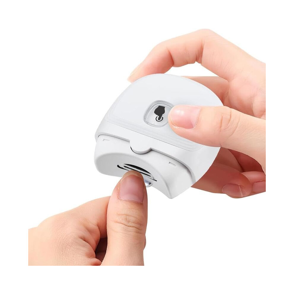 Light/White Electric Nail Clipper With Rechargeable Automatic Nail Trimmer, Safe Manicure Pedicure Tool