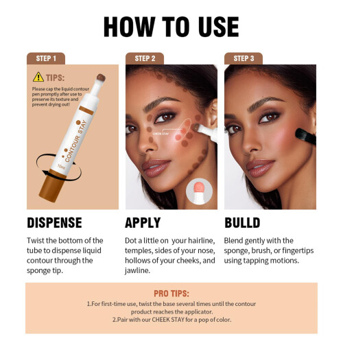 Concealer Stick Shade 03 Long Lasting Liquid Buildable Coverage for Dark Circles with Cushion Applicator 2