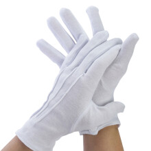 1 paar Sieraden Fotografie Handschoenen-Puur katoen met buc L