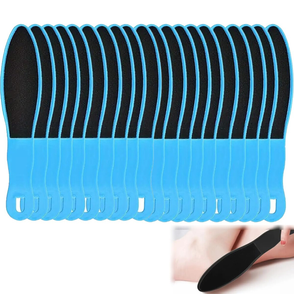 Blue 20Pcs Foot File Callus Remover And Pedicure Pumice Stone, Disposable Dead Skin Exfoliating Tool,