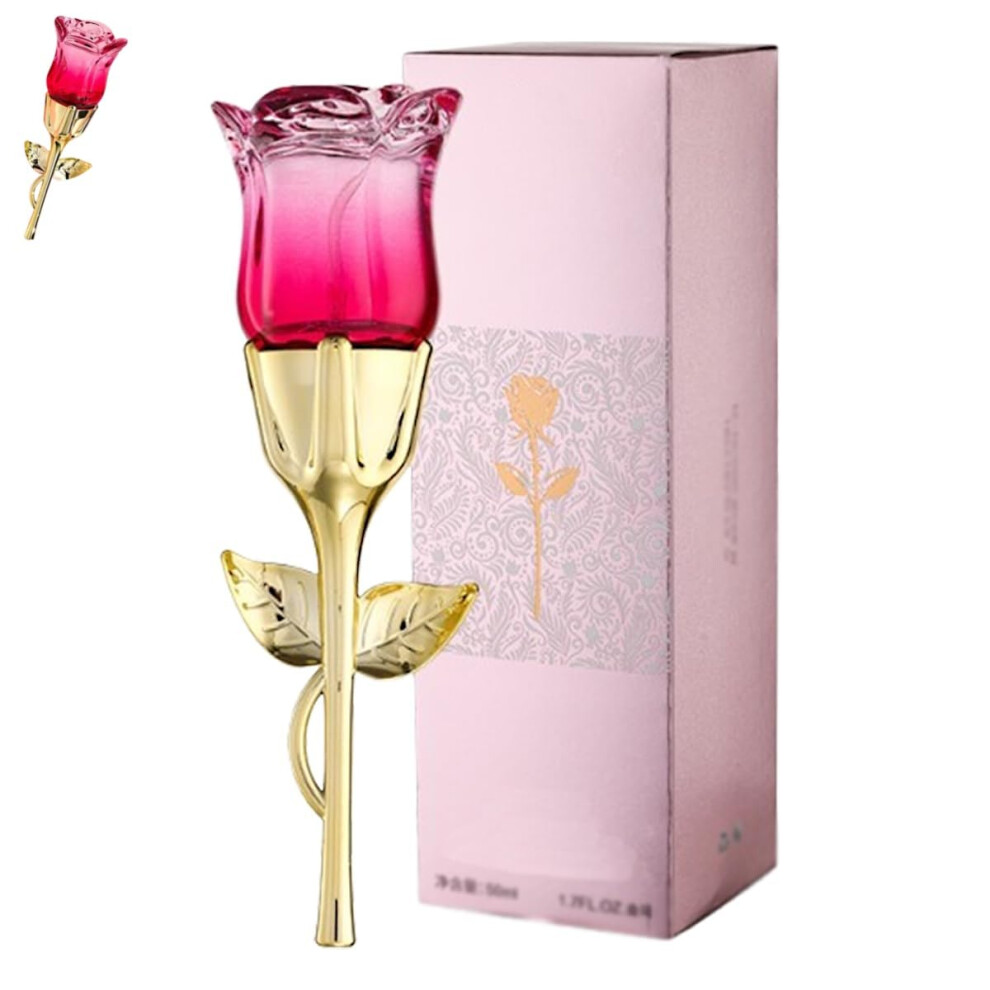 Women's Perfume Floral Fruity with Rose and Patchouli LongLasting Freshness 50ml Elegant Rose Bottle
