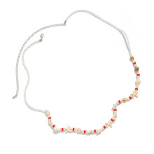 Bikini taille ketting lichaamsketting kralen schelp-Rood