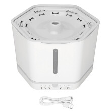 Fontana automatica per animali domestici, pompa dell'acqua silenziosa con sistema di filtraggio, design con acqua viva a flusso continuo, parti